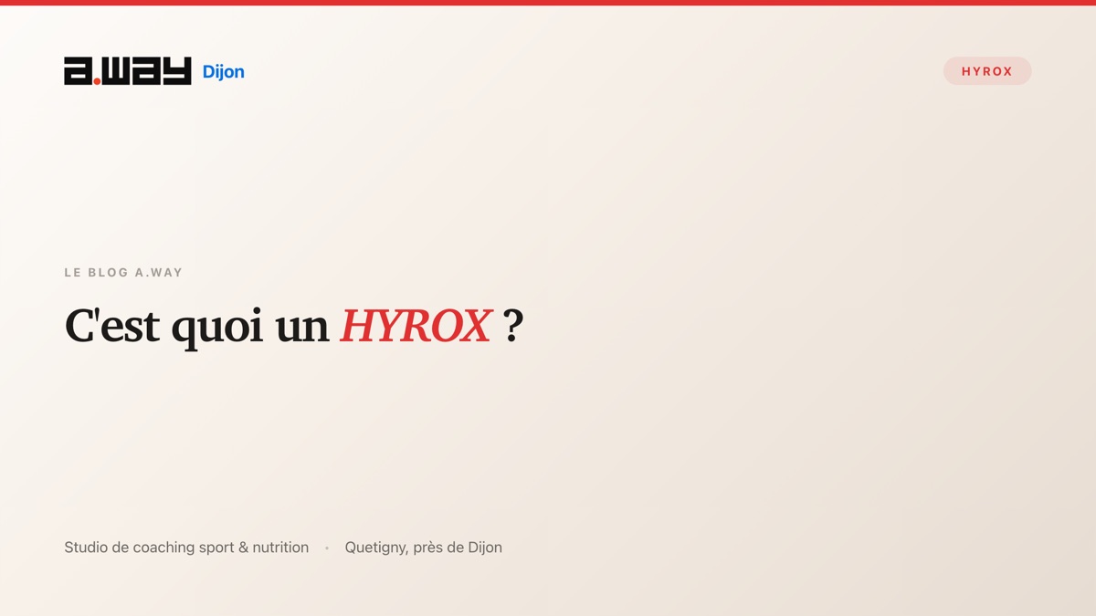 Athlète sur un atelier HYROX au studio A.WAY à Quetigny, près de Dijon.