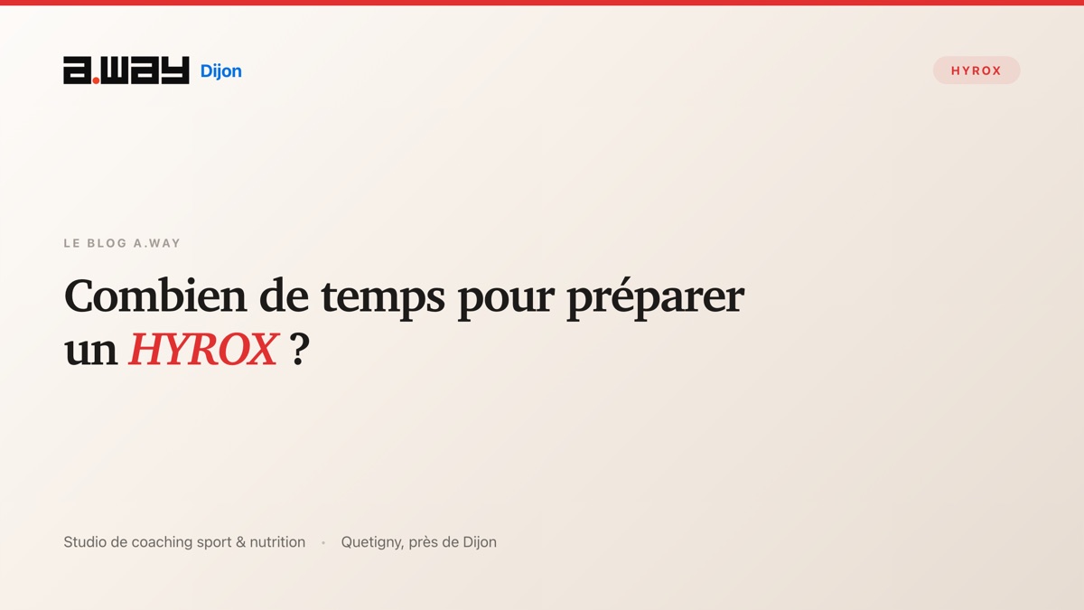 Athlète en préparation HYROX pendant une séance encadrée au studio A.WAY à Quetigny, près de Dijon.
