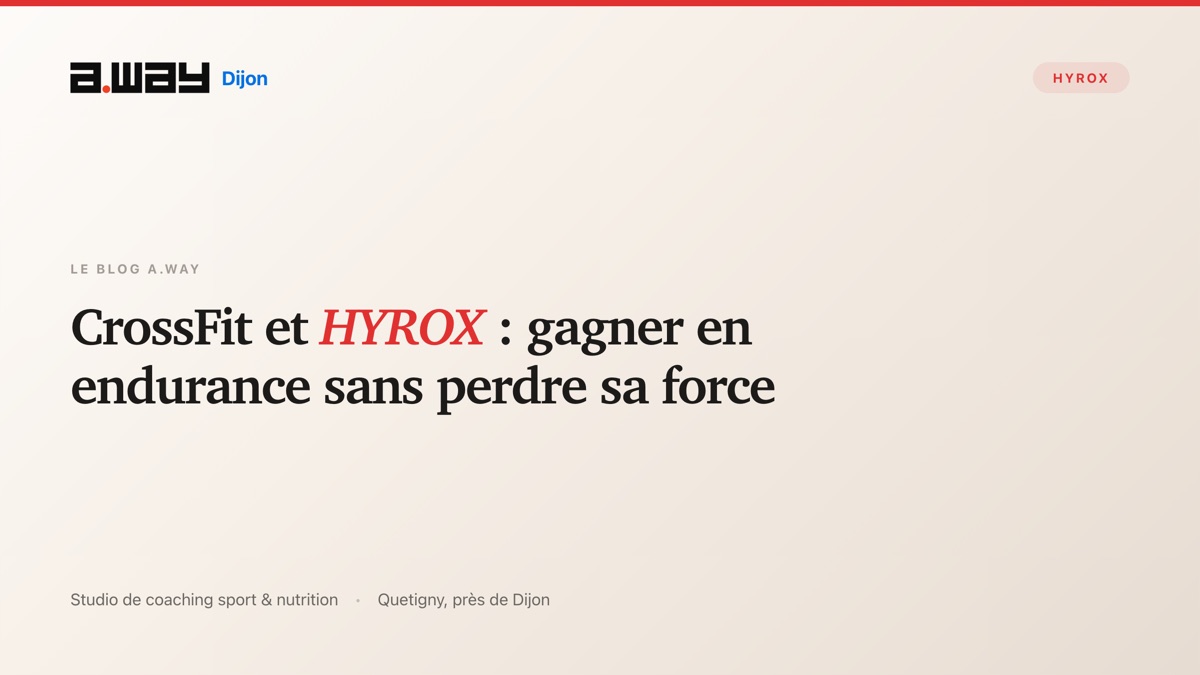 Travail combiné force et course en Hybrid Race au studio A.WAY à Quetigny, près de Dijon.