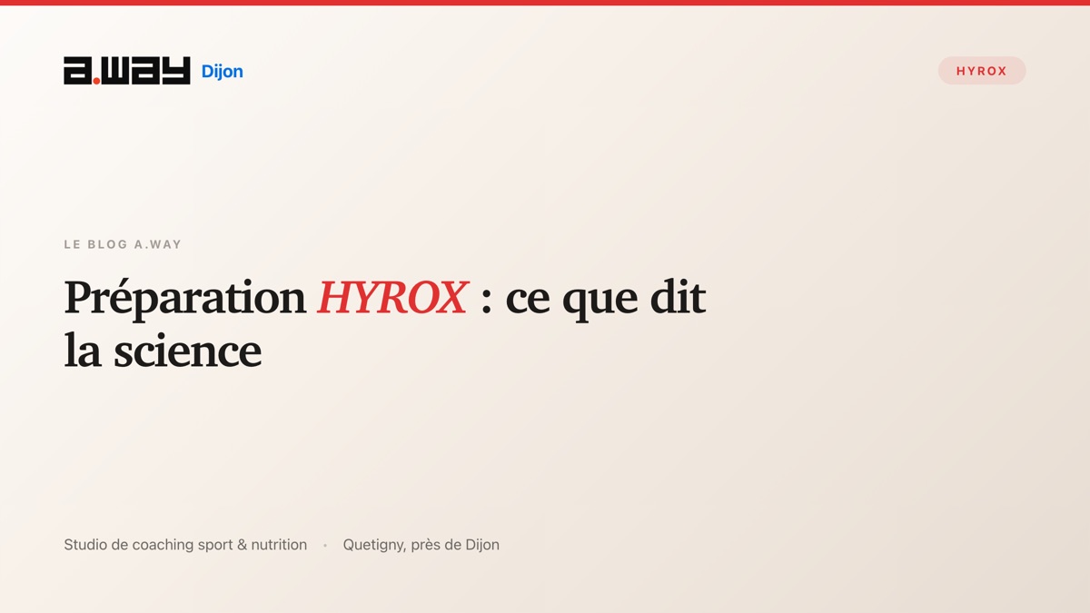 Séance de préparation HYROX à Dijon au centre A.WAY à Quetigny.
