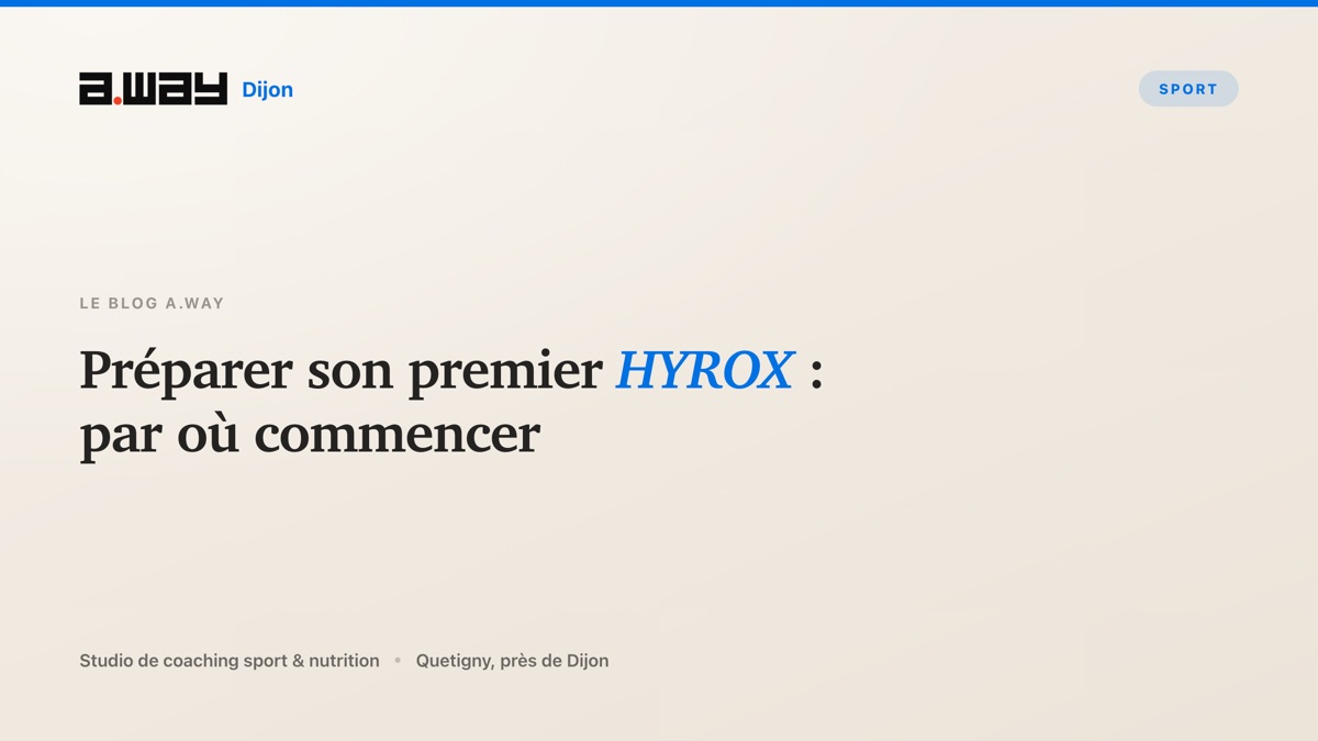 Athlète en préparation HYROX au studio A.WAY à Quetigny, près de Dijon.