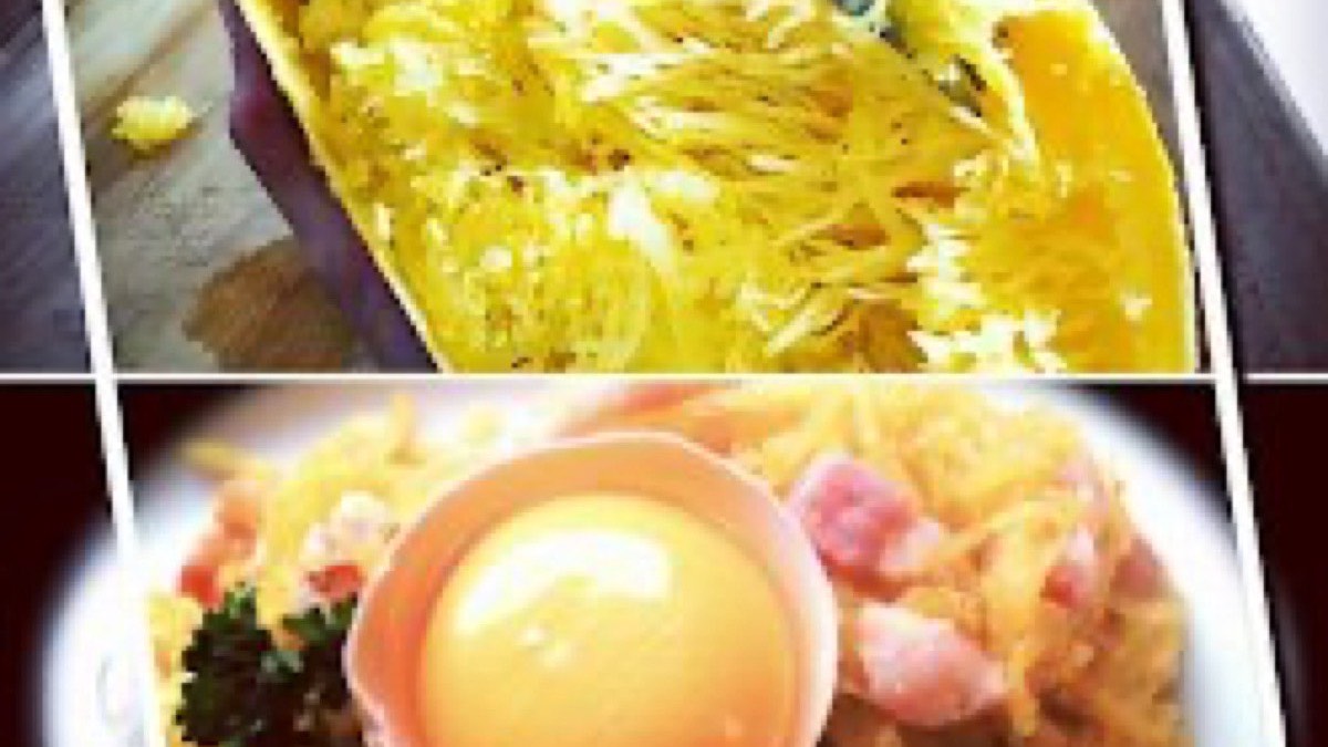 Carbonara de Courge Spaghetti, recette du pôle santé A.WAY à Quetigny près de Dijon.