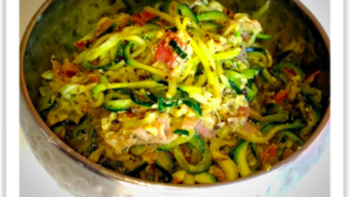 Carbonara Revisitée, recette du pôle santé A.WAY à Quetigny près de Dijon.
