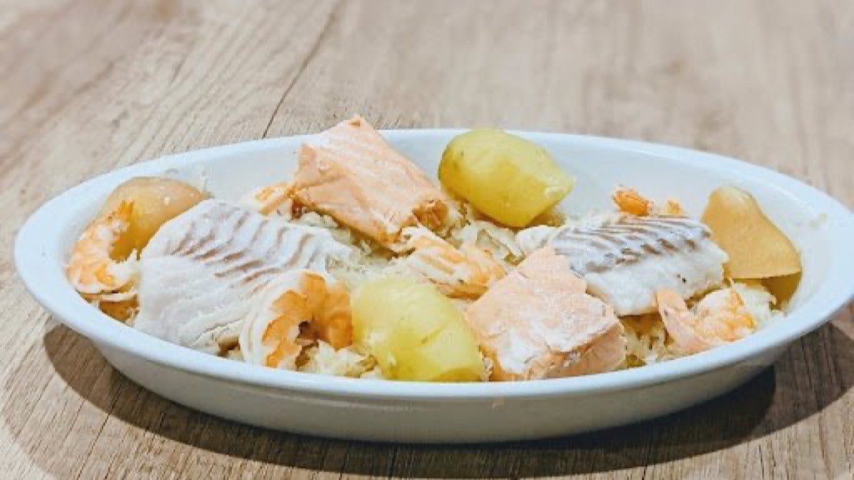 Choucroute de la Mer, recette du pôle santé A.WAY à Quetigny près de Dijon.