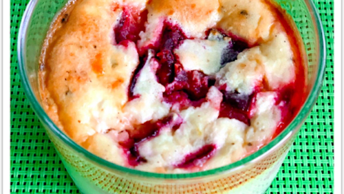 Clafoutis aux Prunes, recette du pôle santé A.WAY à Quetigny près de Dijon.
