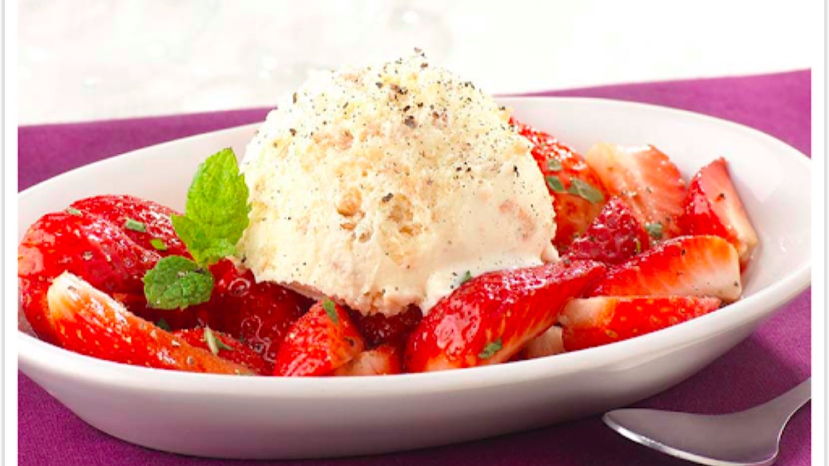 Fraise Melba, recette du pôle santé A.WAY à Quetigny près de Dijon.