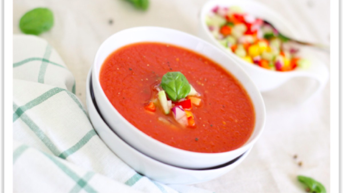 Gaspacho Andalou, recette du pôle santé A.WAY à Quetigny près de Dijon.