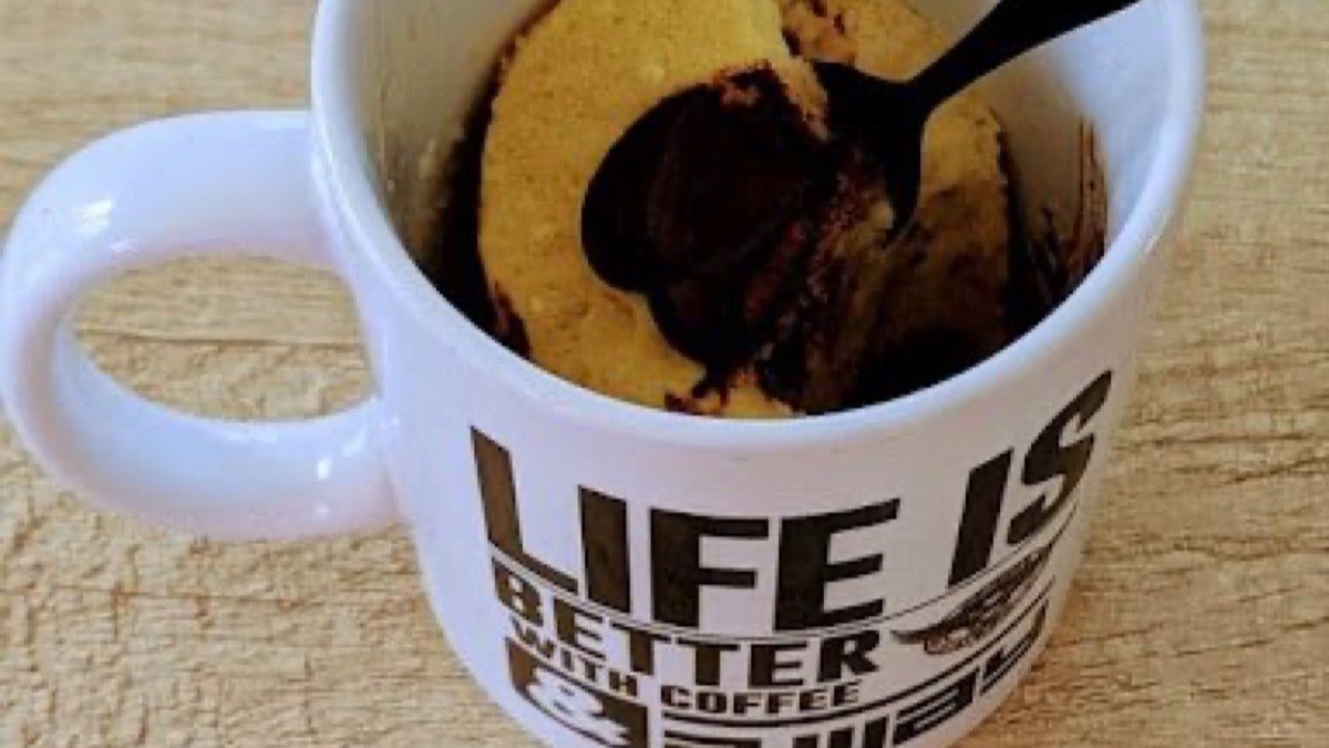 Mug-Cake Choco-Vanille, recette du pôle santé A.WAY à Quetigny près de Dijon.