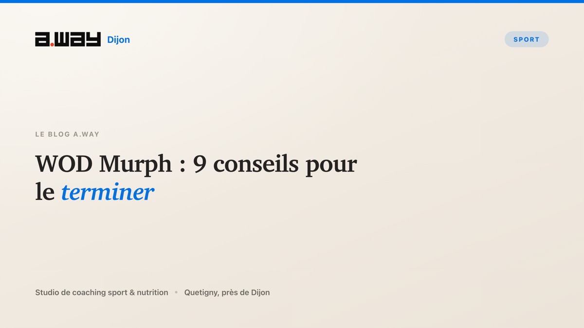 Athlète enchaînant tractions et pompes lors du WOD Murph, encadré par A.WAY à Quetigny, près de Dijon.