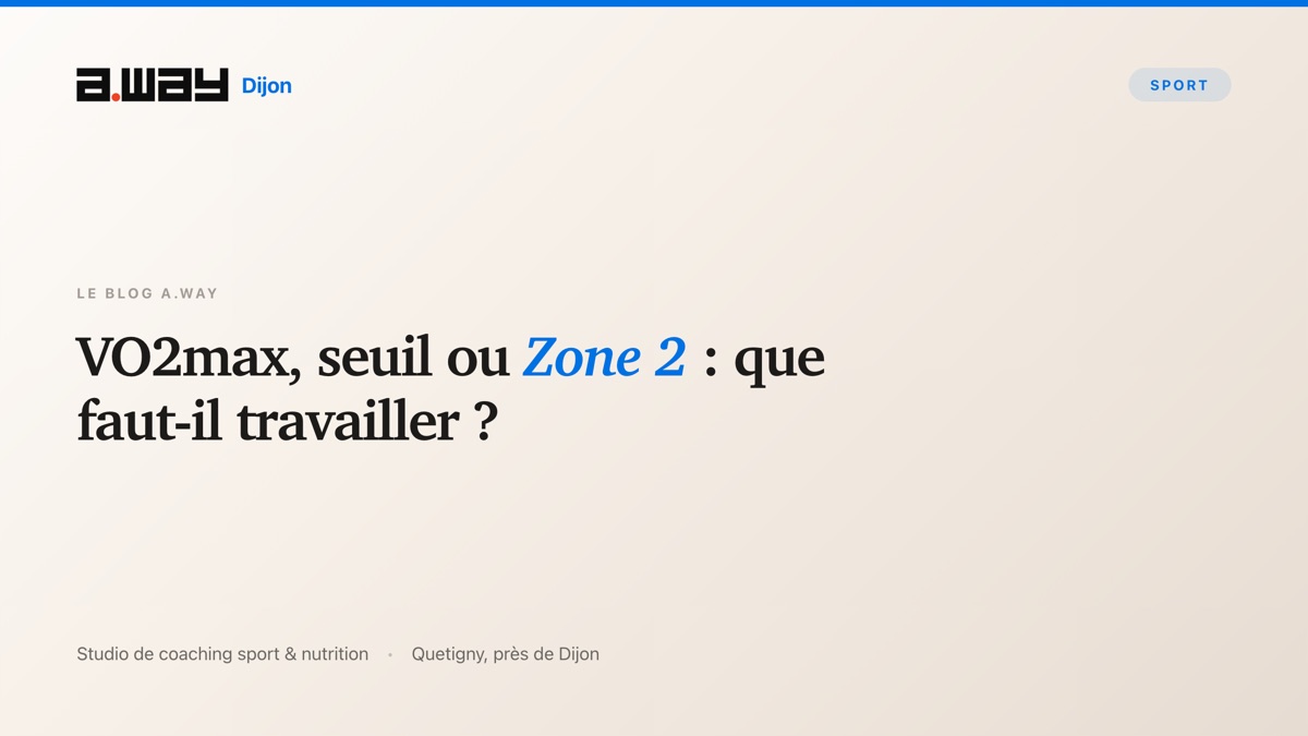Travail de seuil et de VO₂max sur ergomètre au studio A.WAY à Quetigny, près de Dijon.